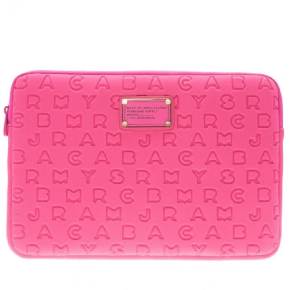 Marc by Marc Jacobs Pink Dreamy Logo Laptop Case